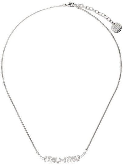 Crystal Metal Necklace Silver - MIU MIU - BALAAN 2