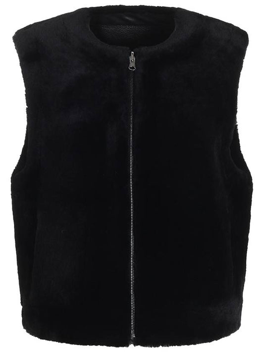 reversible mustang shearling vestblack lamb 100% - MILESANDMILESANDMILES - BALAAN 1