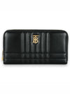 Quilted Leather Lola Ziparound Wallet Black Light Gold - BURBERRY - BALAAN 3