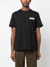 Back Logo Print Cotton Short Sleeve T-Shirt Black - MSGM - BALAAN 7