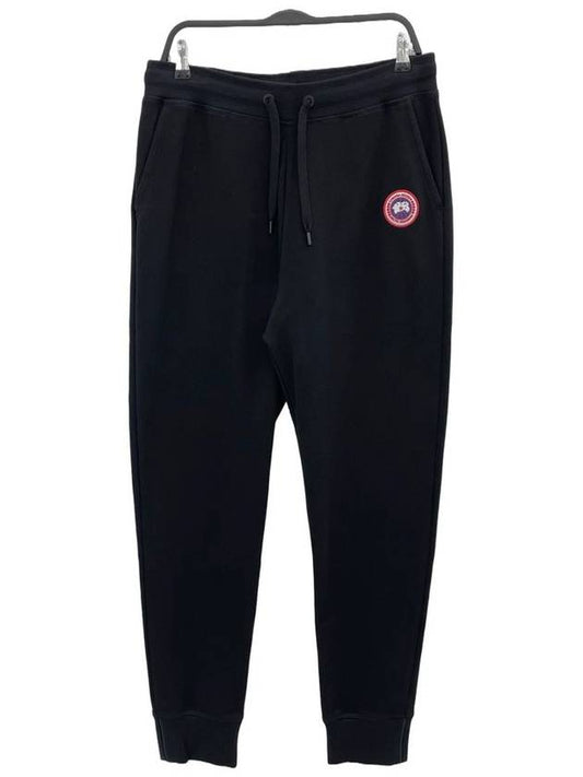 Men's Huron Logo Jogger Pants Black - CANADA GOOSE - BALAAN 2