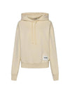 Logo Patch Cotton Hooded Top Beige - JIL SANDER - BALAAN 1