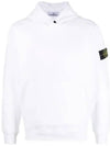 Compass Logo Patch Hoodie White - STONE ISLAND - BALAAN 2