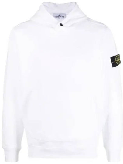 Compass Logo Patch Hoodie White - STONE ISLAND - BALAAN 2