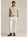 Embroidered Pony Logo Half Zip-Up Knit Top Beige - POLO RALPH LAUREN - BALAAN 4