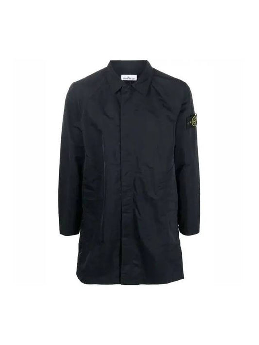 Hyper Dense Nylon Raso Logo Patch Jacket Navy - STONE ISLAND - BALAAN 1