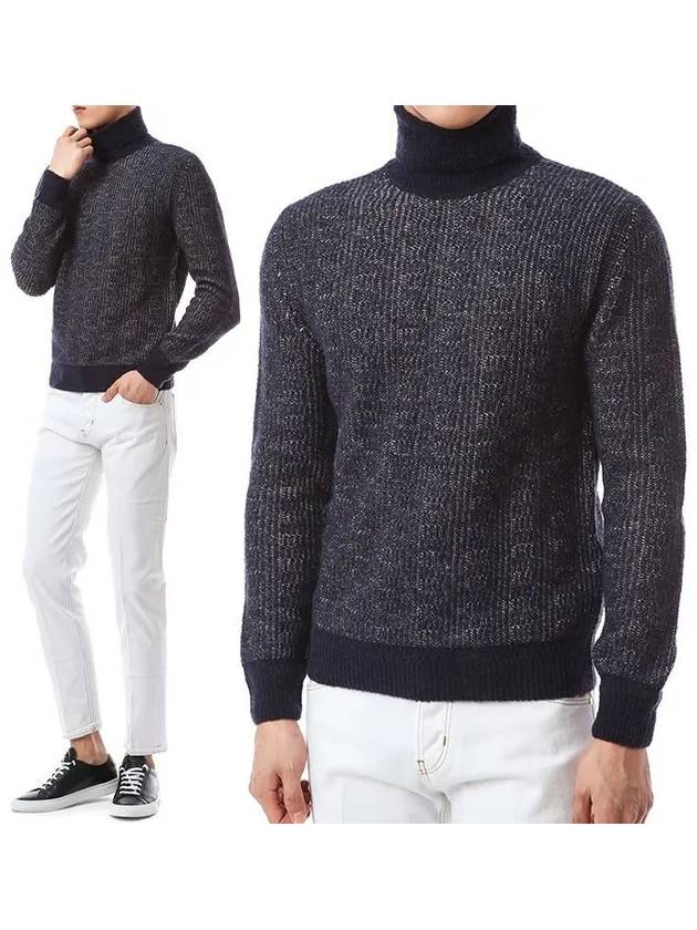 wool turtleneck navy - RVR LARDINI - BALAAN 2