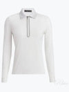 Silky Tech Nylon Quarter Polo Long Sleeve T-Shirt Snow - G/FORE - BALAAN 2