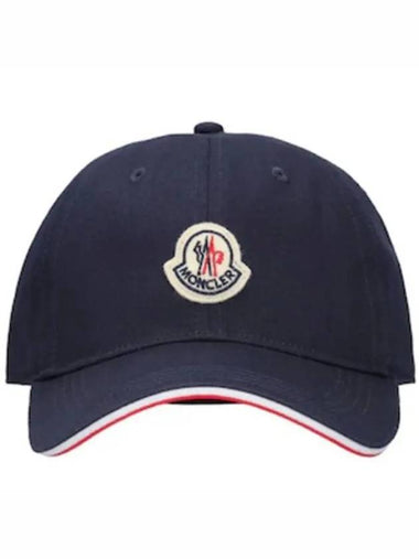 Logo Patch Baseball Cap Hat Navy 3B70700 V0090 742 - MONCLER - BALAAN 1