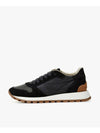 Suede Techno Fabric Runner Low Top Sneakers Black - BRUNELLO CUCINELLI - BALAAN 3