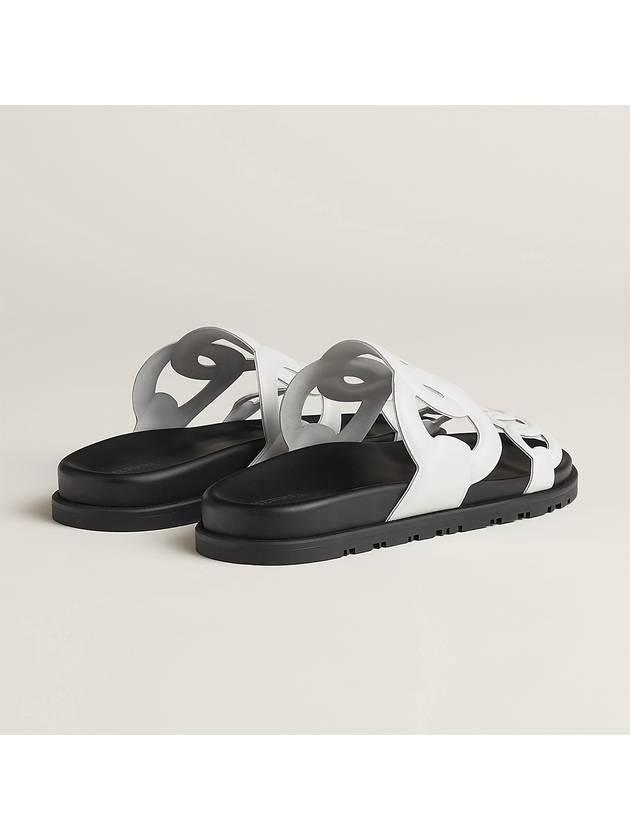 Extra Leather Sandals Blanc - HERMES - BALAAN 4