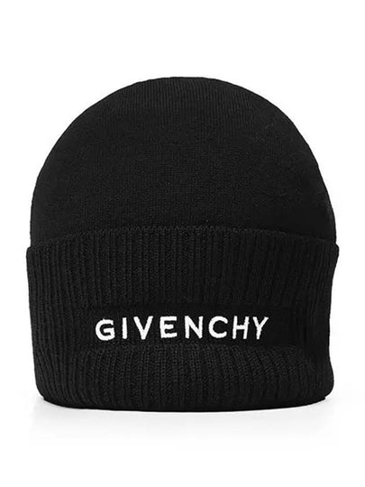 Logo Wool Beanie Black - GIVENCHY - BALAAN 2