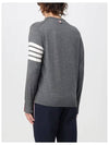 4 Bar Armband Classic Merino Wool Knit Top Medium Grey - THOM BROWNE - BALAAN 6