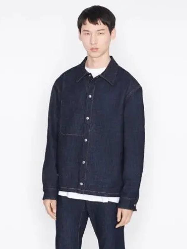 Oblique Denim Over Long Sleeve Shirt Blue - DIOR - BALAAN 5