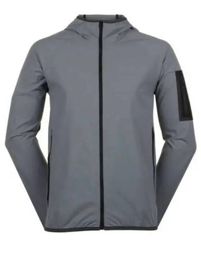 Stretch Water Repellent Hooded Jacket Grey - HUGO BOSS - BALAAN 2