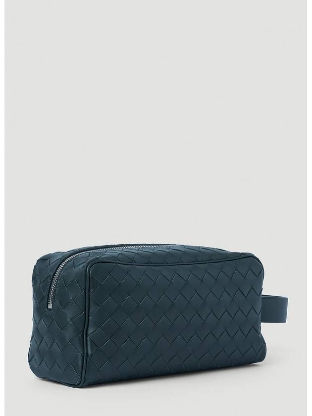 Intrecciato Travel Pouch Bag Dark Green - BOTTEGA VENETA - BALAAN 1