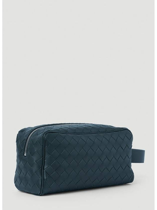 Intrecciato Travel Pouch Bag Dark Green - BOTTEGA VENETA - BALAAN 1