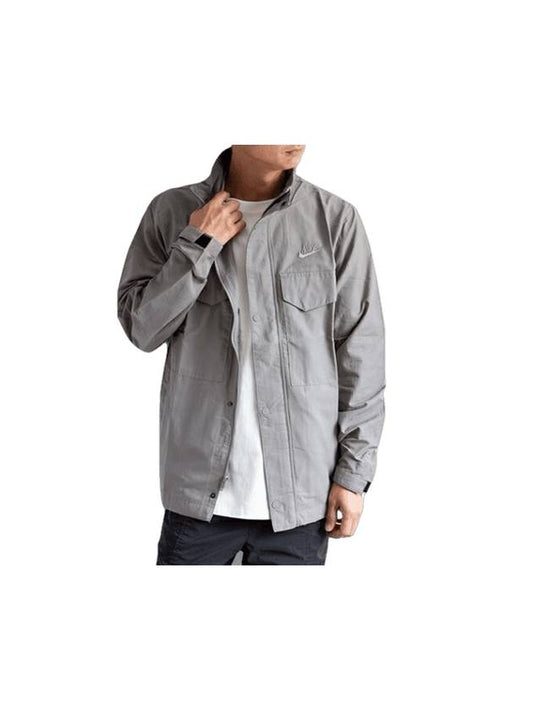 Woven M65 Zip-Up Jacket Grey - NIKE - BALAAN 1