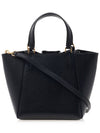 Women's McGraw Logo Leather Tote Bag Black - TORY BURCH - BALAAN 4