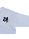 Maison Kitsune Fox Head Wool Knit LM00819KT1063 SKY BLUE - MAISON KITSUNE - BALAAN 4