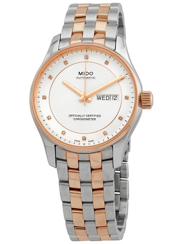 Mido Belluna Automatic Diamond Silver Dial Men's Watch M0014312203692 - MIDO - BALAAN 1