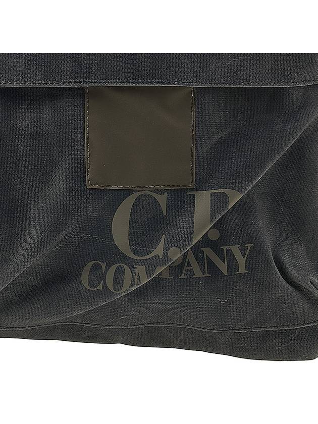 Logo Print Waxed Cross Bag Black - CP COMPANY - BALAAN 7