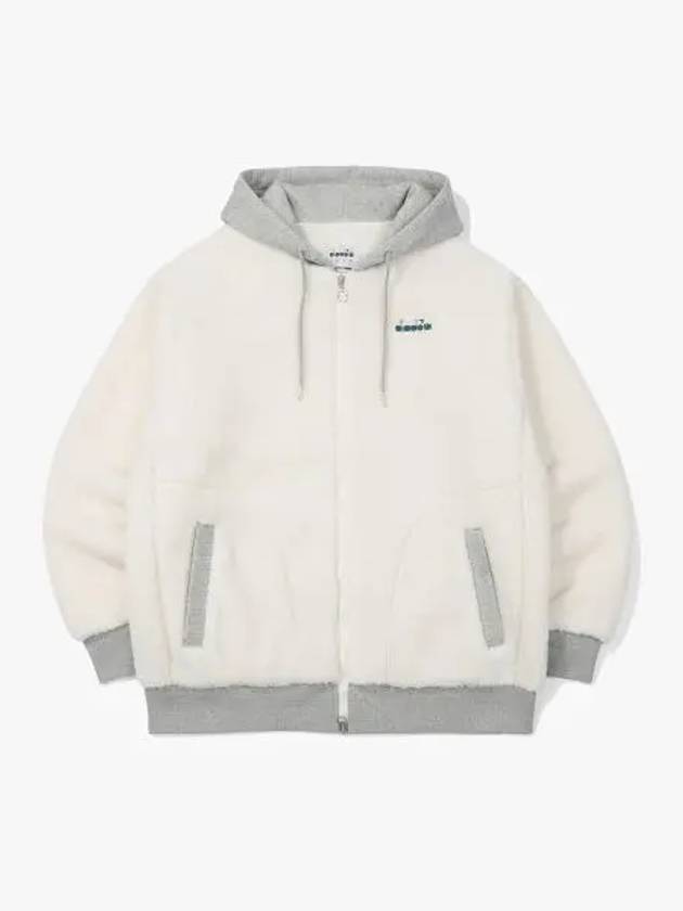 Diadora Comfy Fleece Hooded Zip Up OFF white - DIADORA - BALAAN 1