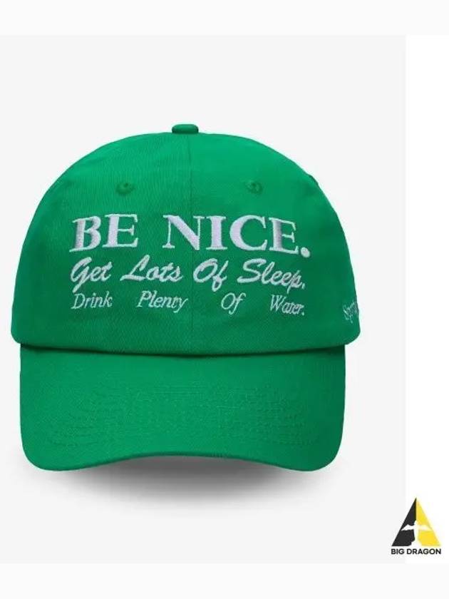 BE NICE embroidery ball cap green ACAW2346VE - SPORTY & RICH - BALAAN 1