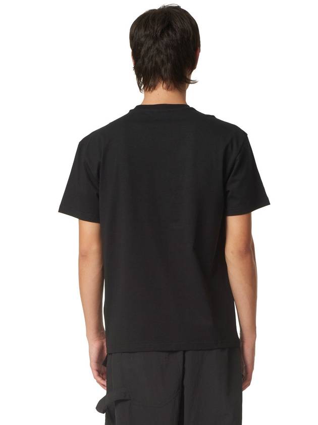 Slogan Embossed Crew Neck Short Sleeve T Shirt Black - JW ANDERSON - BALAAN 3