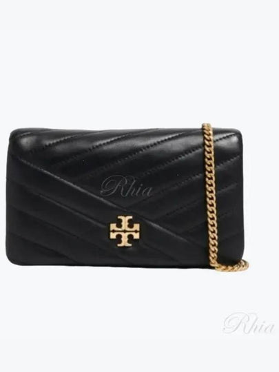 Kira Chevron Chain Cross Bag Black - TORY BURCH - BALAAN 2