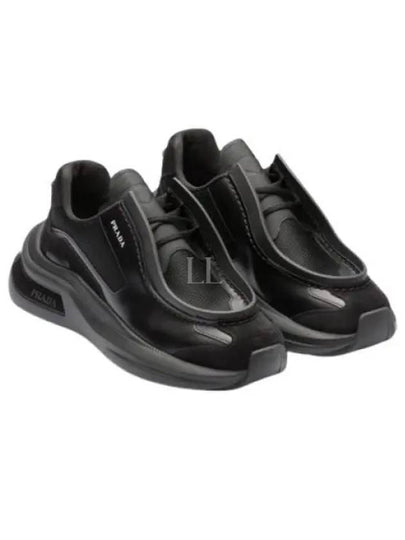 System Panel Low-Top Sneakers Black - PRADA - BALAAN 2