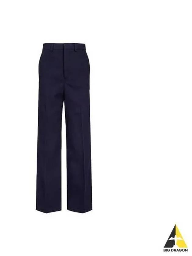 Wide Pantalone Pants Navy White UTR403 CO0011 - AMI - BALAAN 1