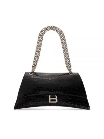 Medium Crush Chain Shoulder Bag Black - BALENCIAGA - BALAAN 2