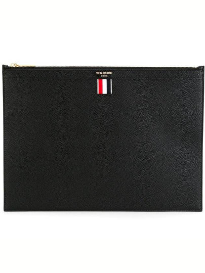 Medium Document Holder Clutch Bag Black - THOM BROWNE - BALAAN 2