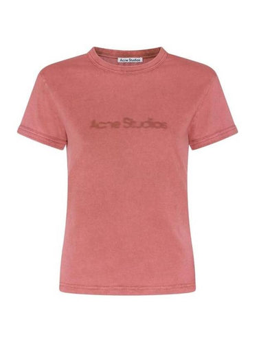 Cotton Short Sleeve T-Shirt Red - ACNE STUDIOS - BALAAN 1