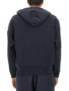 Men's Oversized Cotton Hoodie Navy - STONE ISLAND - BALAAN 5