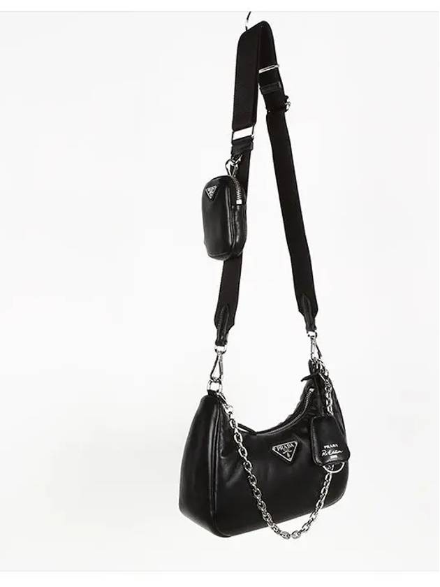 Re-Edition 2005 Padded Nappa Leather Shoulder Bag Black - PRADA - BALAAN 4