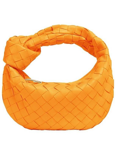 Jodie Intrecciato Small Tote Bag Tangerine - BOTTEGA VENETA - BALAAN 1