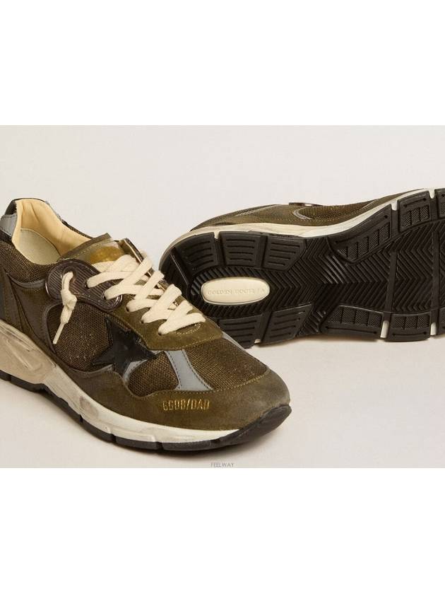 Dad Star Distressed Finish Low Top Sneakers Khaki - GOLDEN GOOSE - BALAAN 4