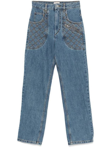 Isabel Marant Catarina Denim Trousers - ISABEL MARANT - BALAAN 1