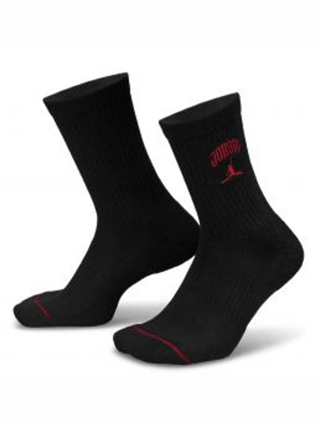 Jordan Everyday Crew Socks Black - NIKE - BALAAN 2