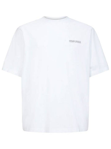 Cross Back Printing Short Sleeve T-Shirt White - MARCELO BURLON - BALAAN 1