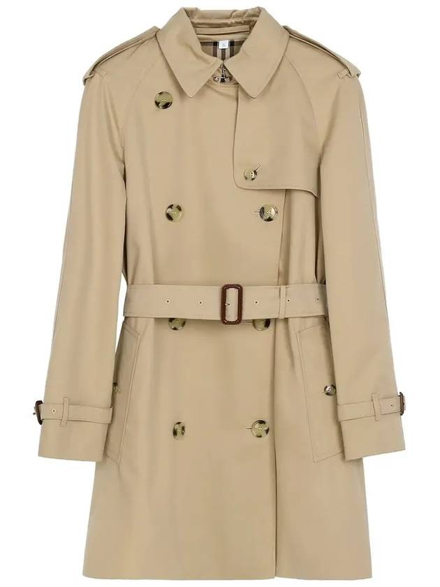 Short Gabardine Trench Coat Honey - BURBERRY - BALAAN 4