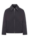 Intrecciato Leather Collar Tech Nylon Puffer Jacket Black - BOTTEGA VENETA - BALAAN 2