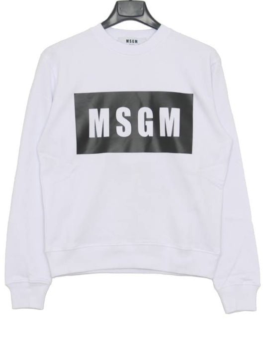 Box Logo Print Sweatshirt White - MSGM - BALAAN 2