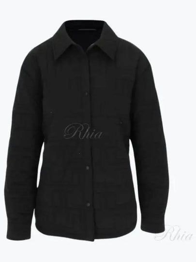 Rose Logo Quilting Padded Shirt Black - J.LINDEBERG - BALAAN 2