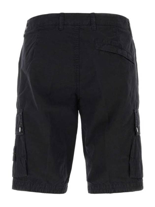 Logo Cotton Slim Cargo Shorts Navy - STONE ISLAND - BALAAN 3