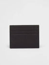 Saffiano Leather Triangle Logo Card Wallet Black Gold - PRADA - BALAAN 3