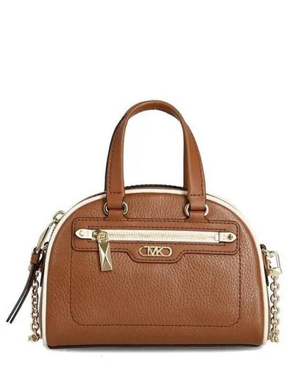 Williamsburg Small Pebbled Leather Satchel Tote Bag Brown - MICHAEL KORS - BALAAN 2