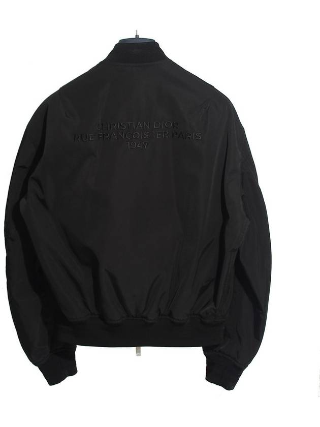 Logo Embroided Bomber Jacket Black - DIOR - BALAAN 4